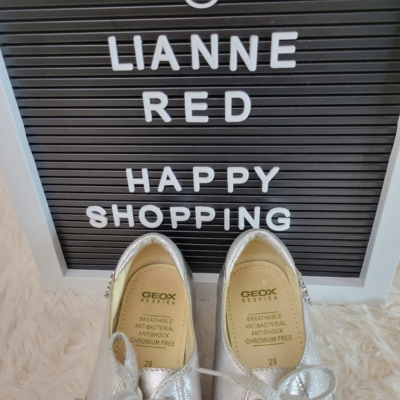 GEOX Metallic Silver Sneaker for Kids - Picture 6 of 10